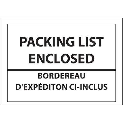 Pochettes pour bordereau d'exp&eacute;dition, 4" lo x 5" la, Style Insertion par l'arri&egrave;re Northern Industrial Supply Inc.