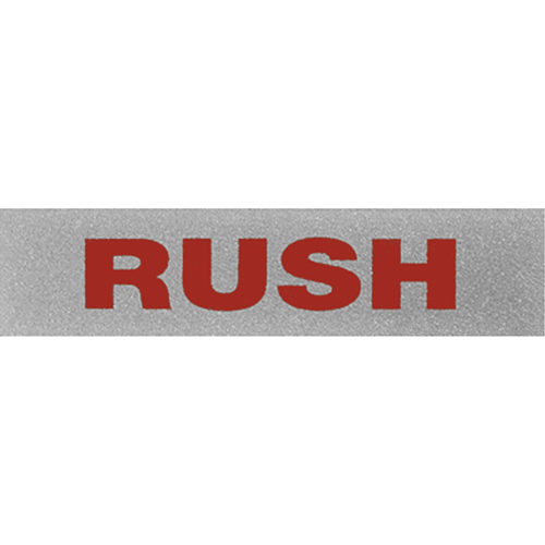 "Rush" Special Handling Labels, 5" L x 2" W, Black on Red Northern Industrial Supply Inc.