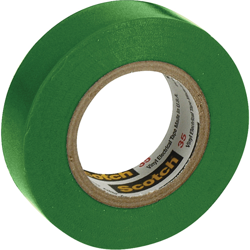 Scotch&reg; 35 Colour Coded Tape, 12.7 mm (1/2") x 6.1 m (20'), Green, 7 mils Northern Industrial Supply Inc.