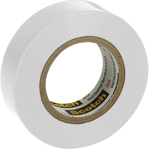 Rubans en vinyle pour codage en couleurs 35 Scotch, 12,7 mm (1/2") x 6,1 m (20'), Blanc, 7 mils Northern Industrial Supply Inc.
