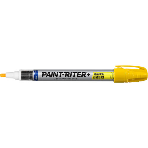 Paint-Riter&reg;+ Detergent Removable Paint Marker, Liquid, Yellow Northern Industrial Supply Inc.