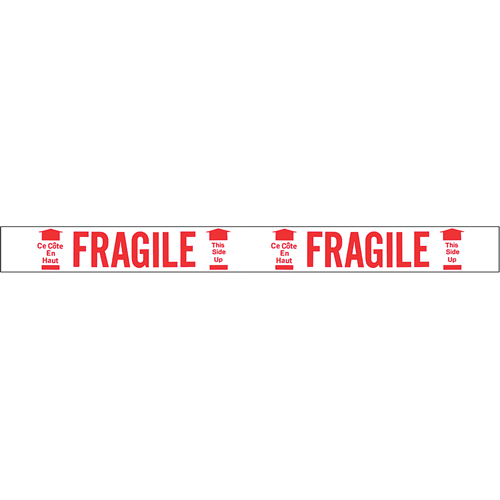 Bilingual Printed Tape – Fragile This Side Up , Red on White Northern Industrial Supply Inc.