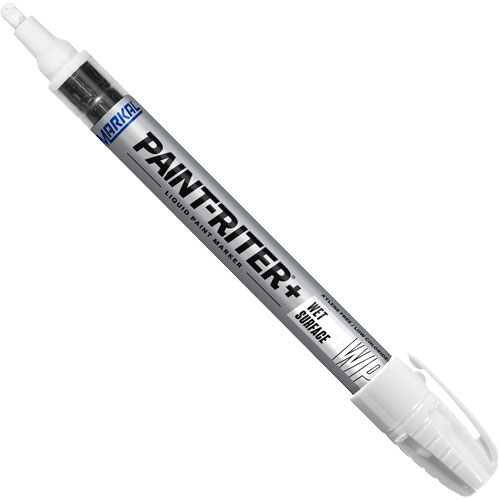Marqueur &agrave; peinture pour surfaces humides Paint-Riter+, Liquide, Blanc Northern Industrial Supply Inc.