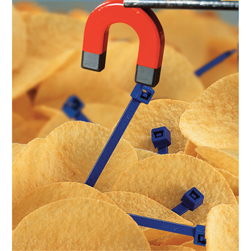 Metal Detectable Cable Ties, 7-9/10" L, 50 lbs. Tensile Strength Northern Industrial Supply Inc.