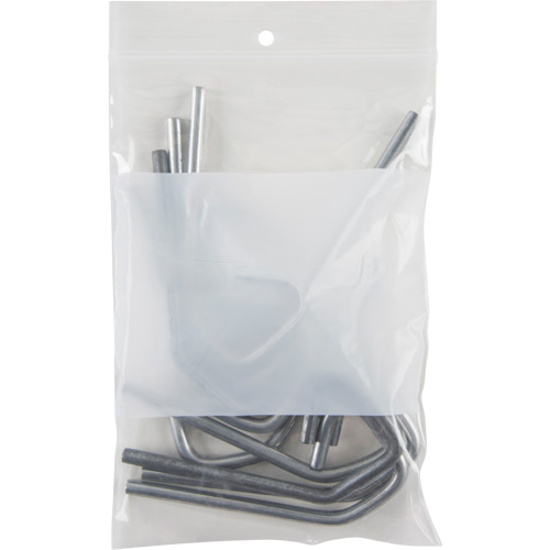 Sacs en poly avec espace inscriptible blanc, Refermable, 6" x 4", 2 mils Northern Industrial Supply Inc.