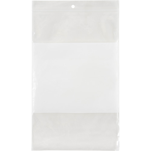 Sacs en poly avec espace inscriptible blanc, Refermable, 9" x 6", 2 mils Northern Industrial Supply Inc.