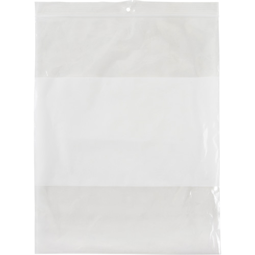 White Block Poly Bags, Reclosable, 10" x 8", 2 mils Northern Industrial Supply Inc.