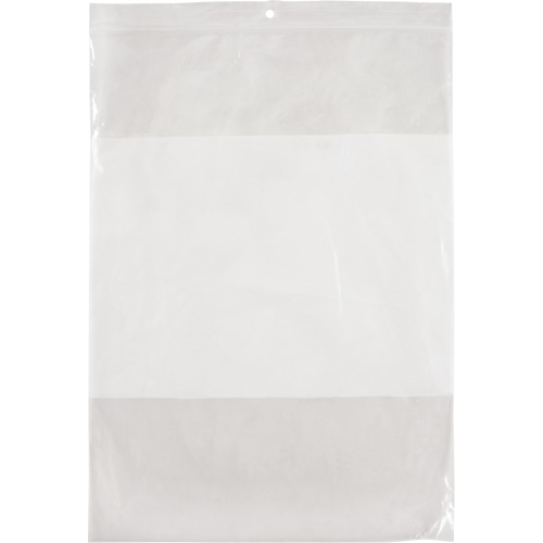 Sacs en poly avec espace inscriptible blanc, Refermable, 12" x 9", 2 mils Northern Industrial Supply Inc.