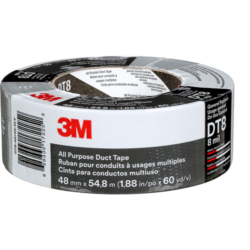 Ruban adh&eacute;sif tout usage DT8, 8 mils, Argent, 48 mm (2") x 55 m (180') Northern Industrial Supply Inc.