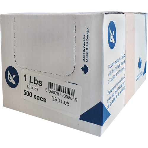 SR Series Food Packaging Bulk Pound Bags, Open Top, 10" x 4", 0.85 mil Northern Industrial Supply Inc.