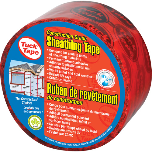 Ruban de rev&ecirc;tement pour entrepreneurs, 60 mm (2-3/8") x 0,0 m (0,0'), Rouge Northern Industrial Supply Inc.