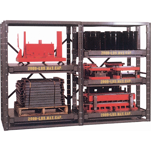E-Z Glide Shelving, Steel, Roll Out, 2000 lbs. Capacity, 36" W x 84.5" H x 36" D Northern Industrial Supply Inc.