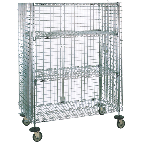Security Carts, Chrome Plated, 21-1/2" x 68-1/2 x 38-1/2", 500 lbs. Capacity Northern Industrial Supply Inc.