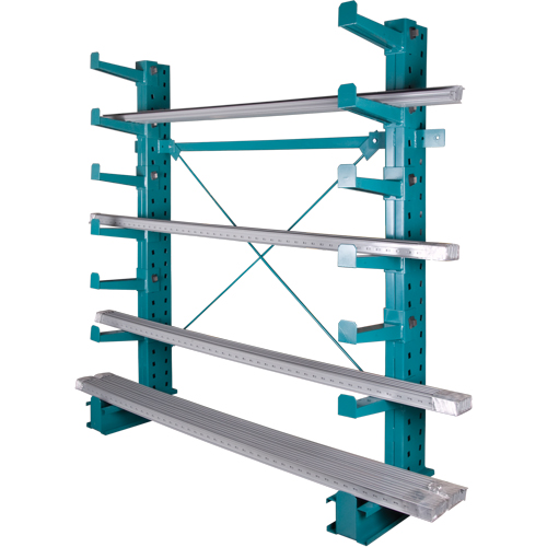 Cantilever Bar-Stock Racking - Light-Duty, Single Sided, 12" Arm, 75" H Northern Industrial Supply Inc.