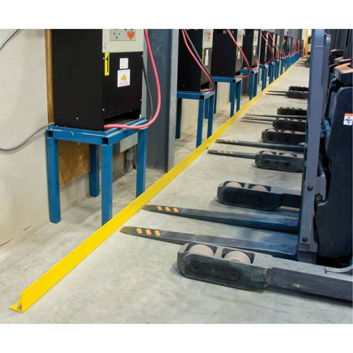 Floor Angle Guard Rails, Steel, 48" L x 5" H, Yellow Northern Industrial Supply Inc.