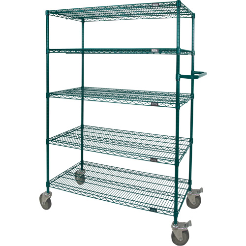 Wire Shelf Push Cart, Epoxy Finish, 36" x 69" x 24", 600 lbs. Capacity Northern Industrial Supply Inc.