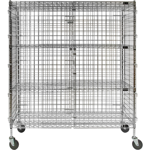 Security Cart, Chrome Plated, 60" x 69" x 24", 500 lbs. Capacity Northern Industrial Supply Inc.