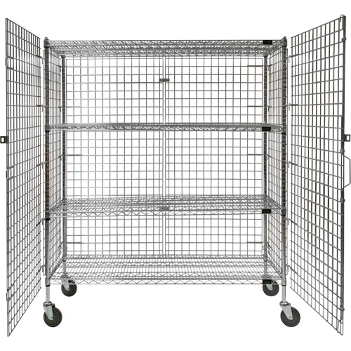 Security Cart, Chrome Plated, 60" x 69" x 24", 500 lbs. Capacity Northern Industrial Supply Inc.