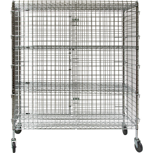 Security Cart, Chrome Plated, 60" x 69" x 24", 500 lbs. Capacity Northern Industrial Supply Inc.