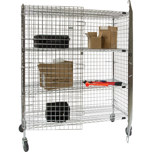 Security Cart, Chrome Plated, 60" x 69" x 24", 500 lbs. Capacity Northern Industrial Supply Inc.