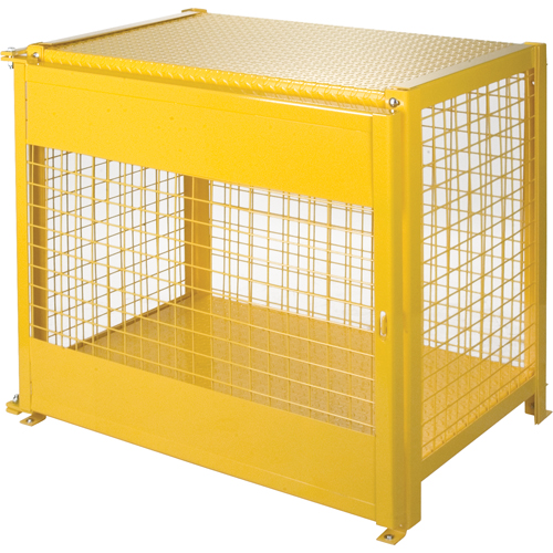 Gas Cylinder Cabinets, 6 Cylinder Capacity, 44" W x 30" D x 37" H, Yellow Northern Industrial Supply Inc.