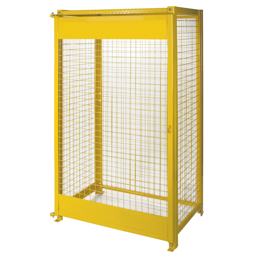 Gas Cylinder Cabinets, 10 Cylinder Capacity, 44" W x 30" D x 74" H, Yellow Northern Industrial Supply Inc.