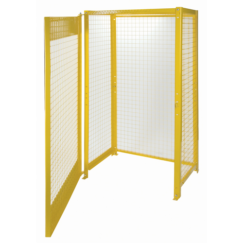 Gas Cylinder Cabinets, 10 Cylinder Capacity, 44" W x 30" D x 74" H, Yellow Northern Industrial Supply Inc.