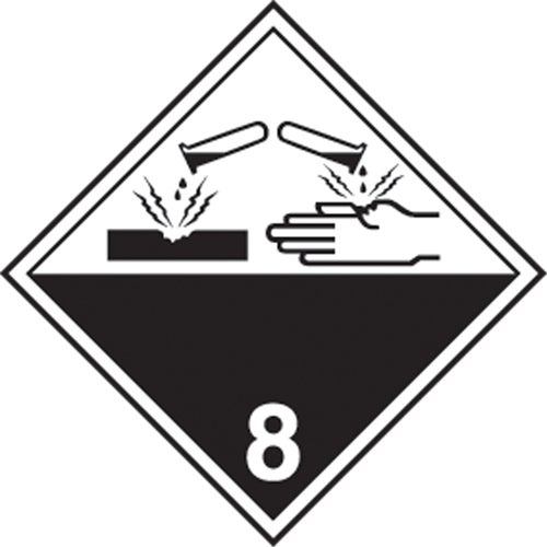 &eacute;tiquettes d'exp&eacute;dition TMD, Classe 8, Corrosifs, Papier Northern Industrial Supply Inc.