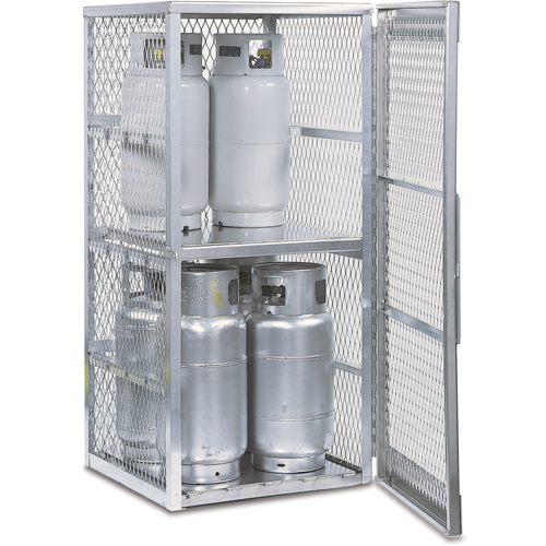 Armoires en aluminium pour bouteilles GPL, nbre de bouteilles: 8, 30" , 32" , 65" , Argent Northern Industrial Supply Inc.