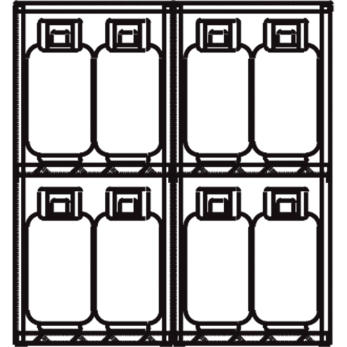 Armoires en aluminium pour bouteilles GPL, nbre de bouteilles: 16, 60" , 32" , 65" , Argent Northern Industrial Supply Inc.