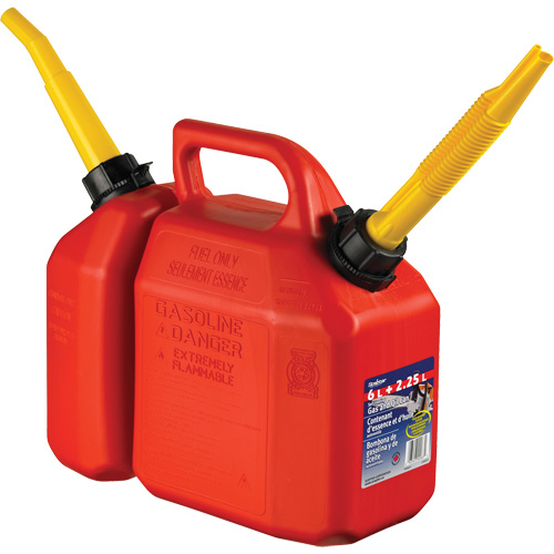 Combo jerrican essence/huile, 2,17 gal. US/8,25 L, Rouge, Conformes aux normes CSA/ULC Northern Industrial Supply Inc.