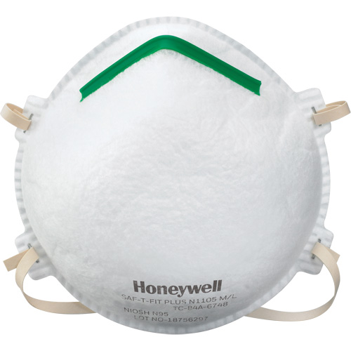 Saf-T-Fit&reg; Plus N1105 Particulate Respirators, N95, NIOSH Certified, Small Northern Industrial Supply Inc.