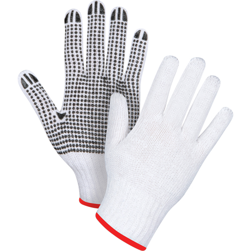 Gants tricot&eacute;s &agrave; pois, Poly/coton, Un c&ocirc;t&eacute;, Calibre 7, Petit Northern Industrial Supply Inc.