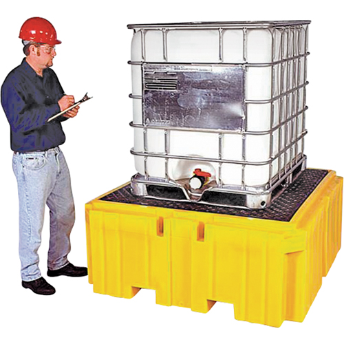 IBC Spill Pallet Plus&reg; With Drain, 365 US gal. Spill Capacity, 62" x 62" x 28" Northern Industrial Supply Inc.