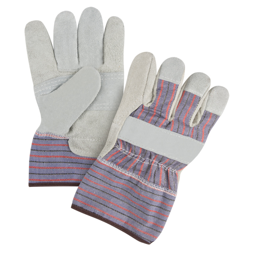 Gants d'ajusteur &agrave; paume renforc&eacute;e de premi&egrave;re qualit&eacute;, Grand, Paume en Cuir de vache refendu, Doublure en Coton Northern Industrial Supply Inc.