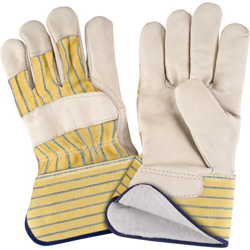 Abrasion-Resistant Winter-Lined Fitters Gloves, X-Large, Grain Cowhide Palm, Cotton Fleece Inner Lining Northern Industrial Supply Inc.