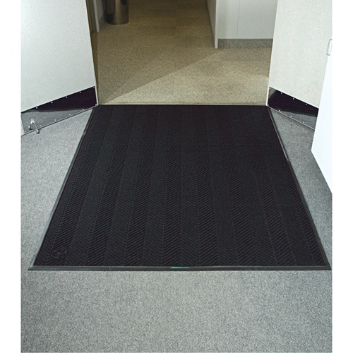 Waterhog&reg; Eco Elite Matting, Wiper/Scraper, 6' x 6' x 3/8", Black Smoke Northern Industrial Supply Inc.