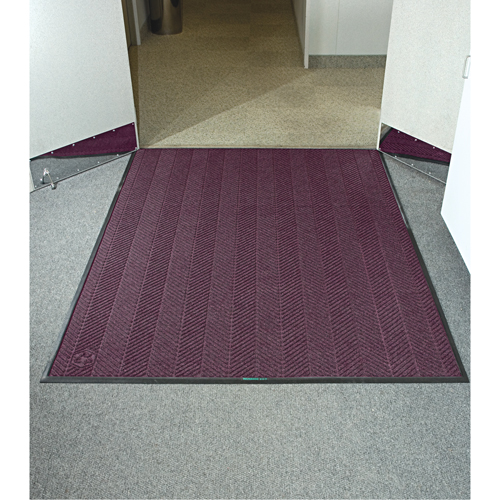 Waterhog&reg; Eco Elite Matting, Wiper/Scraper, 6' x 6' x 3/8", Maroon Northern Industrial Supply Inc.