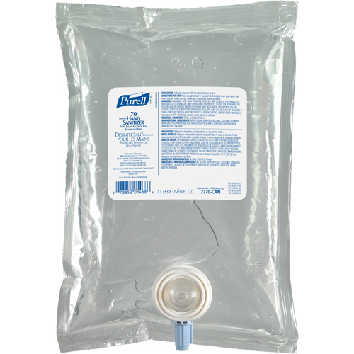 Gel d&eacute;sinfectant pour les mains NXT Advanced, 1000 ml, Cartouche de recharge, 70 % alcool Northern Industrial Supply Inc.