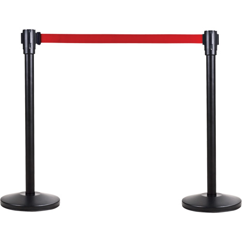 Poteau r&eacute;cepteur pour barri&egrave;res sur pieds pour le contr&ocirc;le des foules, Hauteur de 35", Noir Northern Industrial Supply Inc.