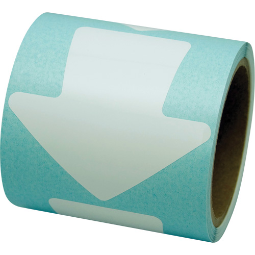 Coloured Floor Marking Decals, Arrow, 4" L x 4" W, White, Vinyl Northern Industrial Supply Inc.