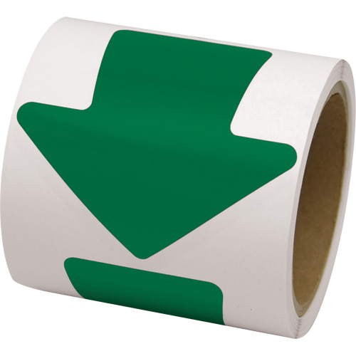 Coloured Floor Marking Decals, Arrow, 4" L x 4" W, Green, Vinyl Northern Industrial Supply Inc.