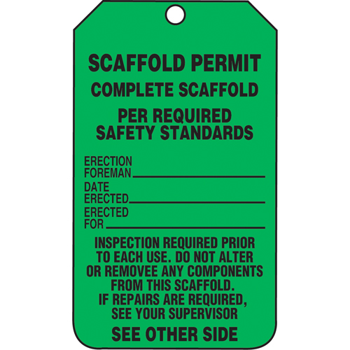 &eacute;tiquettes de s&eacute;curit&eacute; d'inspection et de contr&ocirc;le de l'&eacute;tat de l'&eacute;quipement, Papier cartonn&eacute;, 3-1/8" la x 5-7/8" h, Anglais Northern Industrial Supply Inc.