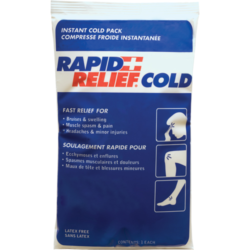 Compresse froide instantan&eacute;e Rapid Relief, Froid, Utilisation unique, 9" x 6" Northern Industrial Supply Inc.