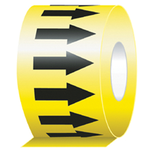 Directional Flow Arrow Tapes, 108', Black on Yellow Northern Industrial Supply Inc.