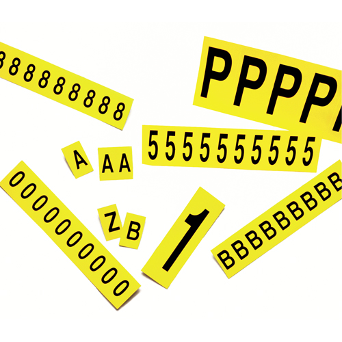 Individual Adhesive Number Markers, 5, 3-7/8" H, Black on Yellow Northern Industrial Supply Inc.