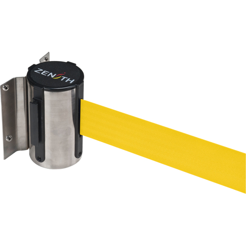 Wall Mount Barrier, Steel, Screw Mount, 7', Yellow Tape Northern Industrial Supply Inc.