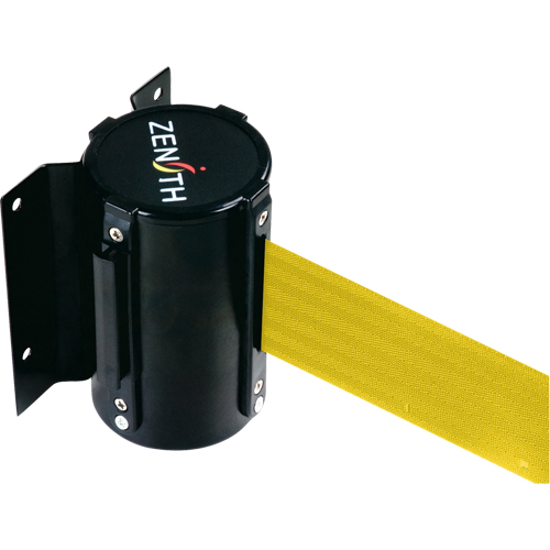 Wall Mount Barrier, Steel, Screw Mount, 12', Yellow Tape Northern Industrial Supply Inc.