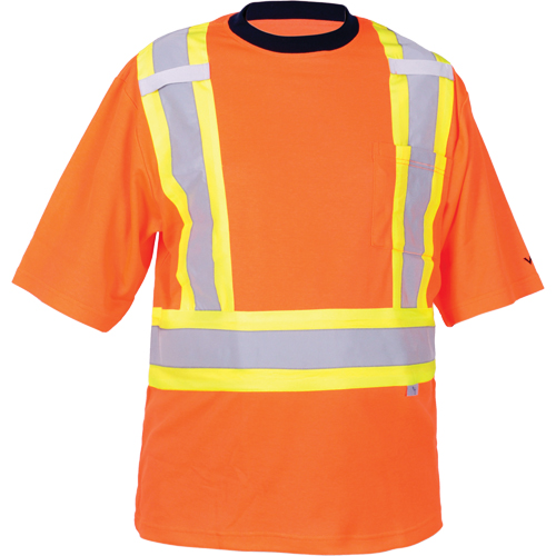 T-shirt de s&eacute;curit&eacute;, Polyester, Moyen, Orange haute visibilit&eacute; Northern Industrial Supply Inc.