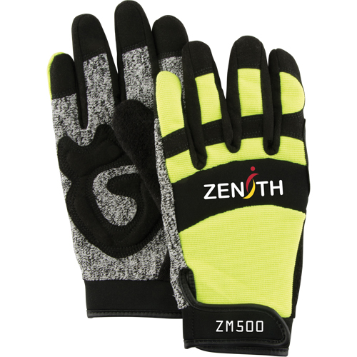 ZM500 High-Visibility Cut-Resistant Mechanic's Gloves, HPPE Palm, Size Medium Northern Industrial Supply Inc.
